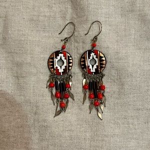 Hand painted earrings.
